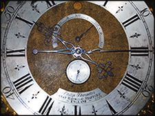 A closeup image of the WAI grandfather clock.